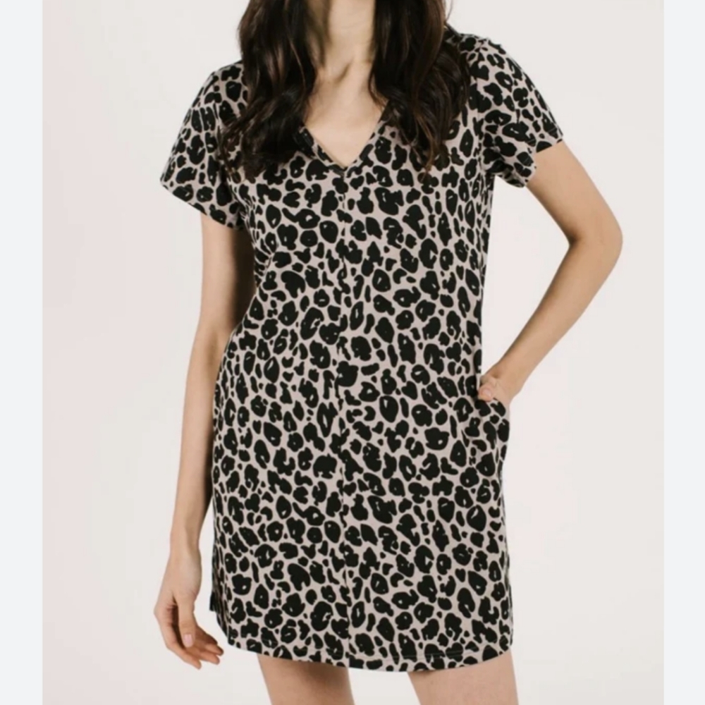 Sunday Shorty Dress in Lexi Leopard, Large